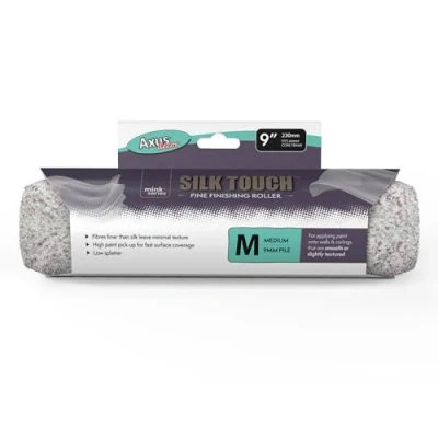 Image of Axus Decor Silk Touch Roller, Medium Pile (Mink Series) for Professional and DIY Projects, Suitable Smooth &amp; Slightly Textured Walls or Ceilings, Sleeve core Diameter, 9&quot;/230mm,44mm