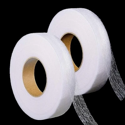Image of BaiJ 2 cm Wonder Web, Wonderweb Tape for Iron On, Extra Strong Hem Trousers, Roll White 70 Yards On Hemming Curtains, Fabric Bondaweb Tapes Clothes