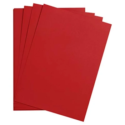 Image of Clairefontaine Ref 975256C Maya Smooth Coloured Drawing Card (Pack of 25 Sheets) 185gsm A4 (29.7 x 21cm) Red Colour Deep Dyed, Acid Free, pH Neutral