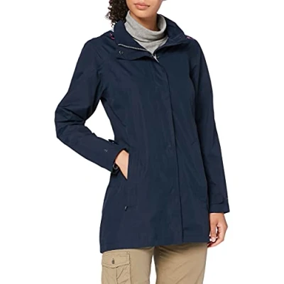 Image of CMP Windproof Long Hooded Jacket, Blue, D40