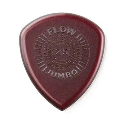 Image of Jim Dunlop 547P2.50 Flow Jumbo Grip Picks, Set of 3 Pieces, Brown, 2.5 mm