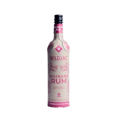 Image of Wildjac Rhubarb Premium Rum Eco Friendly Sustainable Bottle Part of the Frugalpac Range 70cl 37.5 abv%