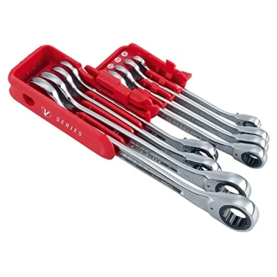 Image of Craftsman V Series Combination Ratchet Wrench Set, MM, 8 Piece (CMMT87375V)