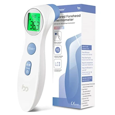 Image of Femometer Forehead Thermometer for Adults Kids, Non Contact Infrared Thermometer, Digital Baby Thermometers Body Temperature Thermometer(All White)