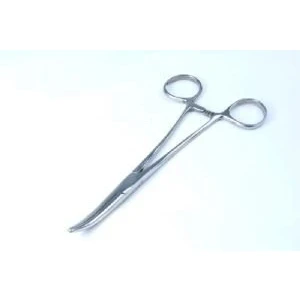 Image of Proops 8&quot; Stainless Bent Locking Forceps (S7113) Free UK Postage
