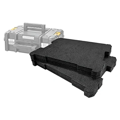 Image of Shadow Foam TSTAK/ProStack Inserts [30mm Black Twin Pack] Easy Peel for DeWalt TSTAK &amp; Stanley ProStack Boxes