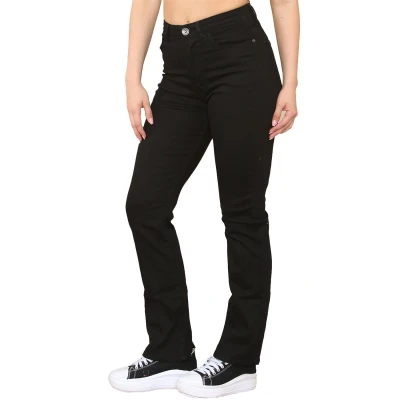 Image of 989Zé ENZO Womens Bootcut Jeans Trousers Ladies Casual Comfort Stretch Denim Pants All Waist Sizes UK EZL430 Black 16