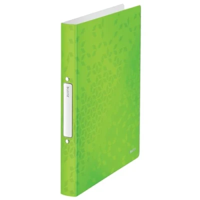 Image of Leitz 42570054 A4 2 Ring Binder, Holds Up to 190 Sheets, WOW Range, 25 mm Spine, Green