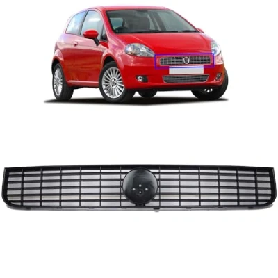 Image of ROBUST Front Top Radiator Center Grille Black for Fiat Grande Punto 735419124 2558190 735516330 8055731240487 2005 2011