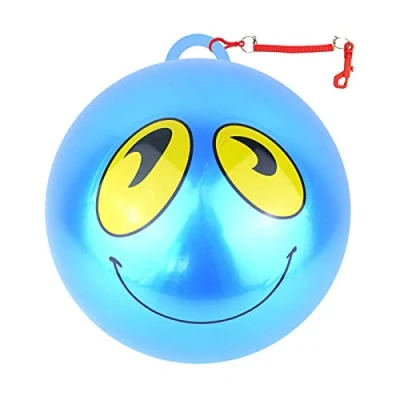 Image of HENBRANDT Pink Smelly Funny Faces Face Ball 25cm Uninflated With Hook &amp; Spiral Keyring (1 Supplied)