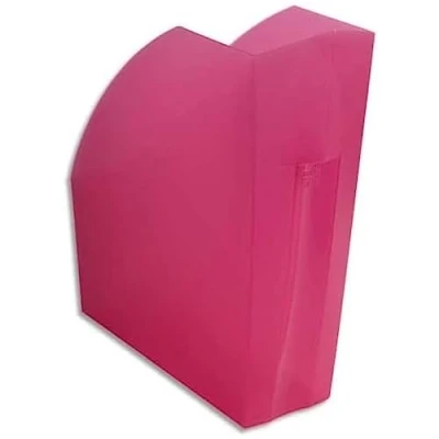 Image of Exacompta Ref 18085D Magazine File 292 x 110 320mm in Size, Suitable for A4+ Documents, Stable, Large Storage Capacity, Conical Shape Handling Raspberry