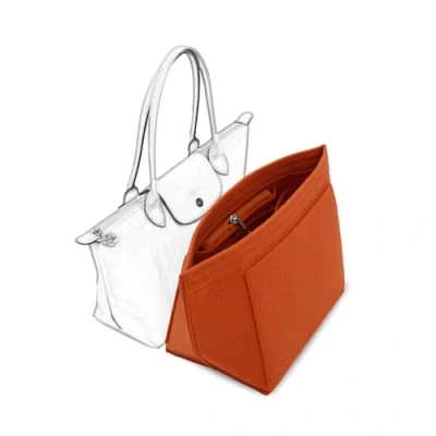 Image of D.DUO Bag Insert Organizer, purse accessories, Suitable For Longchamp long handle tote organizer (Orange, L(long handle))