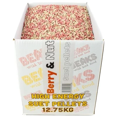 Image of BEAKS BERRY &amp; NUT suet feed pellets for wild birds 12.75kg box with free pp
