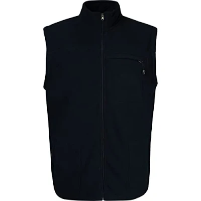 Image of KAM Men&#039;s Bonded Fleece Gilet Sherpa Lined Pockets Sleeveless Navy 8XL (99)