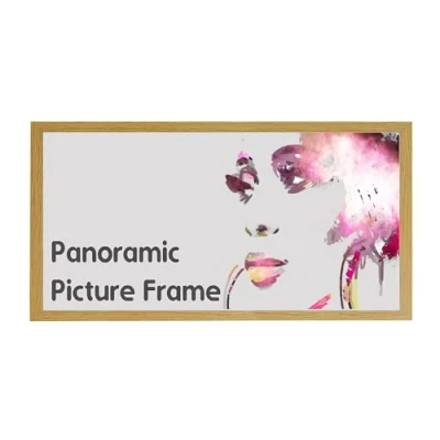 Image of 20x8&quot; Oak Effect Panoramic Sizes Picture Frames Photo Modern Poster Frame