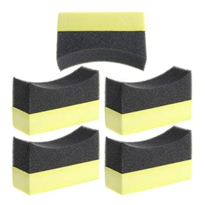 Image of ZOZOSEP Car Automotive Foam Sponge Pad Curved 5pcs Wheel Washer Tyre Tire Dressing Applicator