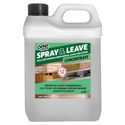 Image of One Chem 2.5 Litre Concentrate Spray and Leave Patio, Decking, Fencing, Green Mould Algae Killer