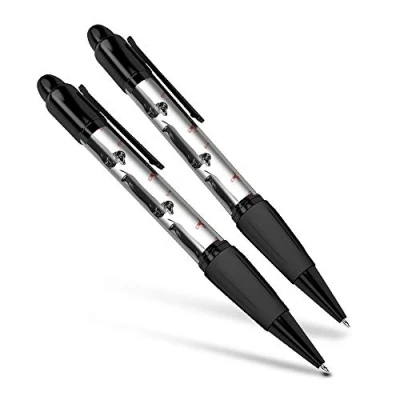 Image of Beautiful and comfortable Set of 2 Matching Pens Sausage Dog Pattern Dachshund Puppy #46277