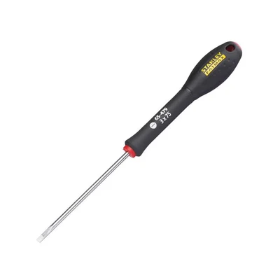 Image of Stanley 0 65 479 Fat Max Screwdriver Flared 3X75Mm Black And Red