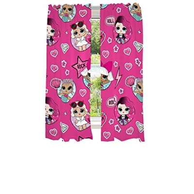 Image of Franco Kids Room Window Curtains Drapes Set, 82 in x 63 in, LOL Surprise