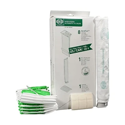 Image of SEBO 5828ER Service Box for X1 X5 Vacuum cleaners includes 8 x Filter Bags, Exhaust Filter, Electrostatic Microfilter and Sealing Strip, Green