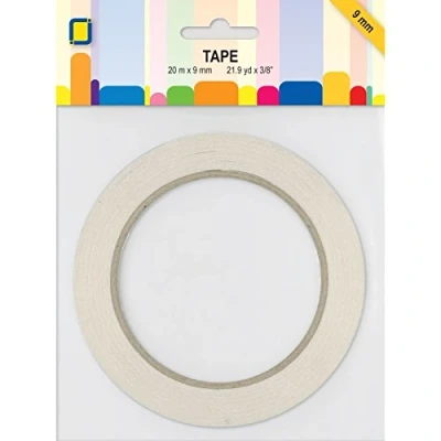 Image of JEJE Doubel Sided Adhesive Tape Roll 9mm, Synthetic Material, White, 15.1 x 12.4 0.9 cm