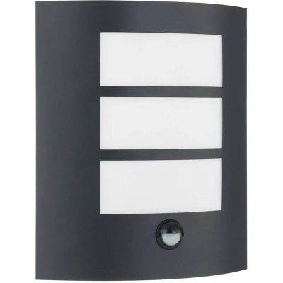 Image of Lindby outdoor wall lamp Vimal, sensor, E27, 26 cm, aluminium