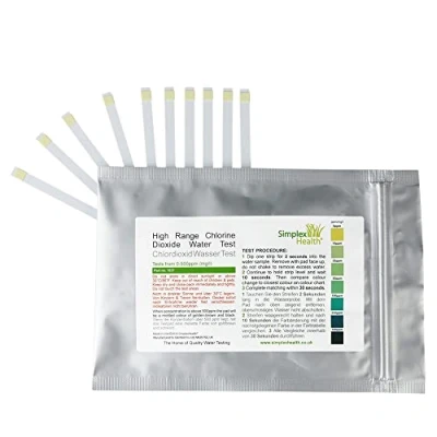 Image of SimplexHealth Chlorine Dioxide 0 500ppm (10 Test Strips)