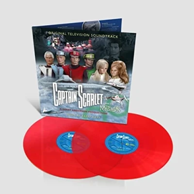 Image of Barry Gray Captain Scarlet And The Mysterons Translucent Red vinyl 2021 UK 2 LP set SILLP1649