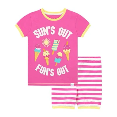 Image of Harry Bear Girls Unicorn Short Pyjamas Pink Age 6 to 7 Years