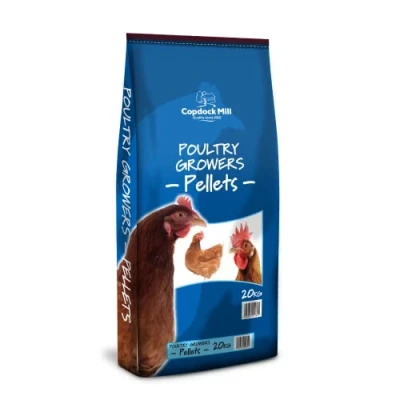 Image of Copdock Mill Growers Pellets Chicken 20kg Supports Birds Transitioning from Chick Crumb to Adult Feed Food For 6 Week Old Chicks