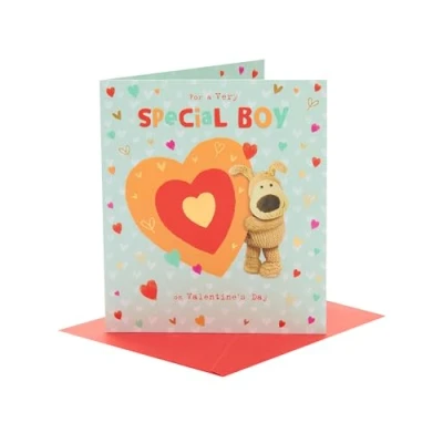 Image of Boofle Valentine&#039;s Day Card For A Special Boy Cute Design