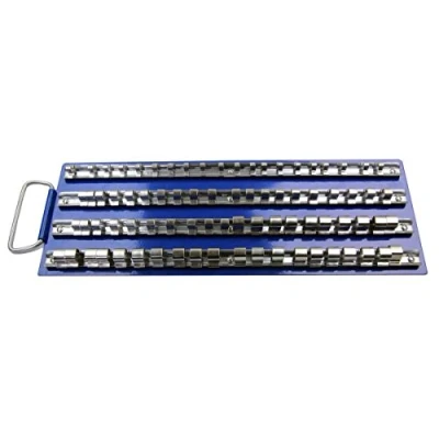 Image of US Pro 80 Clip Metal Socket Storage Tray 1/4&quot;, 3/8&quot;, 1/2&quot; Drive 3305