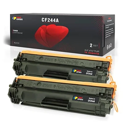 Image of Toner EXPERTE Compatible HP CF244A 44A XXL Black Cartridge Replacement for CF 244A LaserJet Pro M15w M15a MFP m28w M28a M29w Printer 2 Pack
