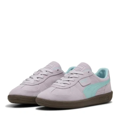Image of Puma Palermo Unisex Trainers, Size: 5, Purple/blue shoes