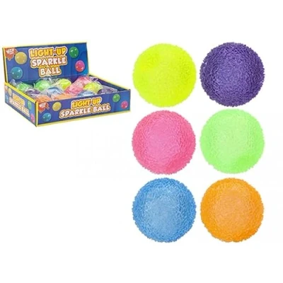 Image of Dazzling Assorted Colours Light up Sparkle Ball (6.5cm) Unique Glowing Sensory Toy Perfect for Parties &amp; Kids 1 Pc