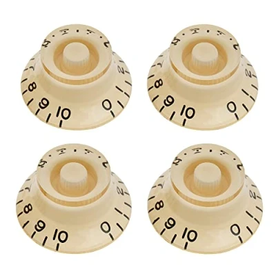 Image of Musiclily Pro Inch Size Guitar Top Hat Bell Knobs Compatible with USA Made Les Paul Style Electric Guitar, Cream (Set of 4)