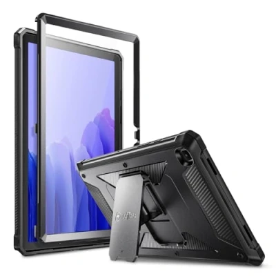 Image of FINTIE Shockproof Case for Samsung Galaxy Tab A7 10.4 Inch Tablet 2020 SM T500/T505 Rugged Unibody Hybrid Full Protective Bumper Kickstand Cover with Built in Screen Protector, Black