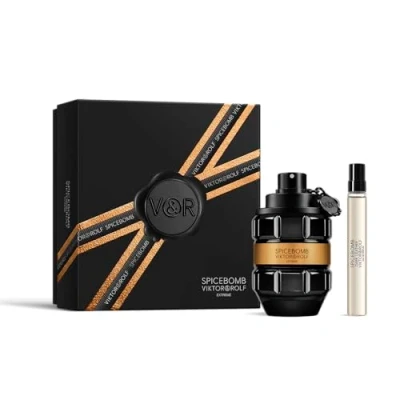 Image of Viktor &amp; Rolf Spicebomb Extreme Eau de Parfum 90ml Gift Set 2024 (Contains EDP and 10ml EDT Travel Spray)