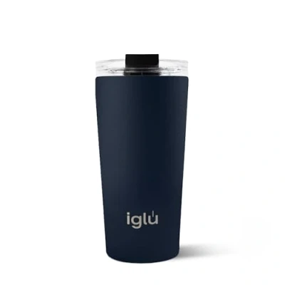 Image of iglu Reusable Coffee Cup Thermal Insulated Stainless Steel Travel Mug with Screw Lid Leakproof &amp; Double Walled Great for Hot Cold Drinks Premium Eco Friendly Gift (Blue Lagoon, 16oz)