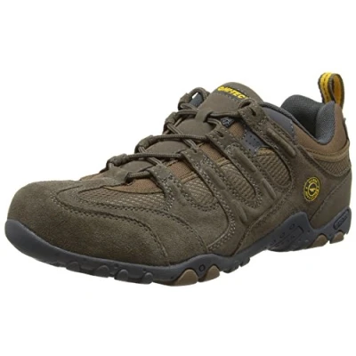 Image of Hi Tec Quadra Classic Men Low Rise Hiking Boots, Beige (Smokey Brown/Taupe/Gold 047), 10 UK (44 EU)