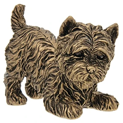 Image of Shudehill Giftware Bronze Westie Playing Small