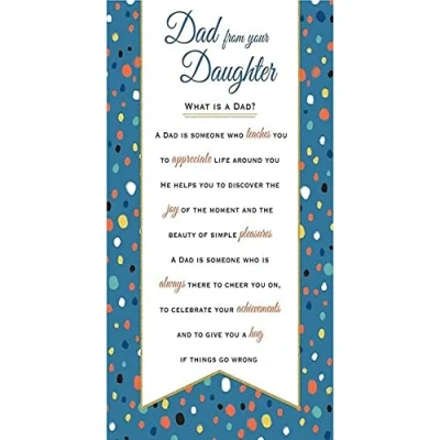 Image of Sentiment Father&#039;s Day Card Dad from Daughter 9 x 6 inches Regal Publishing (C88392)