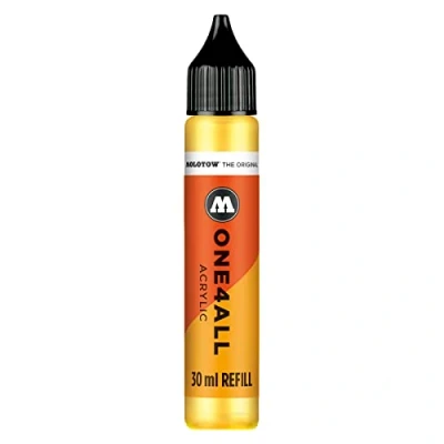 Image of Molotow ONE4ALL Refill Acrylic, Colour 006 Zinc Yellow, 30 ml, Ink for Permanent Marker