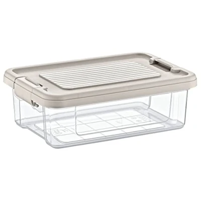 Image of 1.5L Storage Box with Lids, Heavy Duty Strong &amp; BPA Free Stackable plastic Boxes, Multipurpose Clear Box, Tubs For Home, Office, Kitchen, Made in UK (Clear)