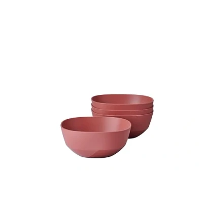 Image of Mepal Serving bowl 4 pieces Silueta Dishwasher &amp; microwave resistant Salad Tapas bowls Tableware 750 ml Vivid mauve