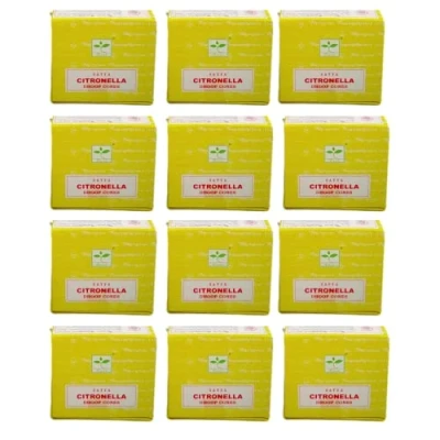 Image of Satya Citronella Incense Cone x12 pack, used for Aromatherapy, Spa, Yoga, Weddings, Reiki, Meditation, Healing by SAMASIA