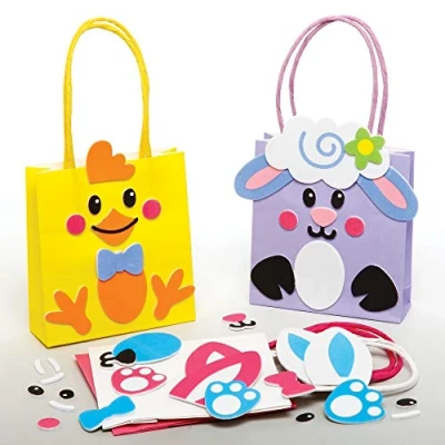 Image of Baker Ross Easter Gift Bags Pack of 4, Crafts, Craft for Kids (AX797)