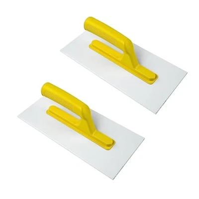 Image of 2 x Plastic ABS 11&quot; Rendering Texturing Top Coat Trowel 270 130mm (0327G3)