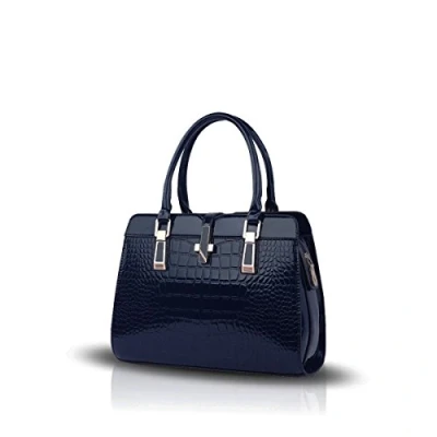 Image of Nicole&amp;Doris Ladies Handbags Fashion PU Leather Shoulder Messenger Bag for Women(Navy)